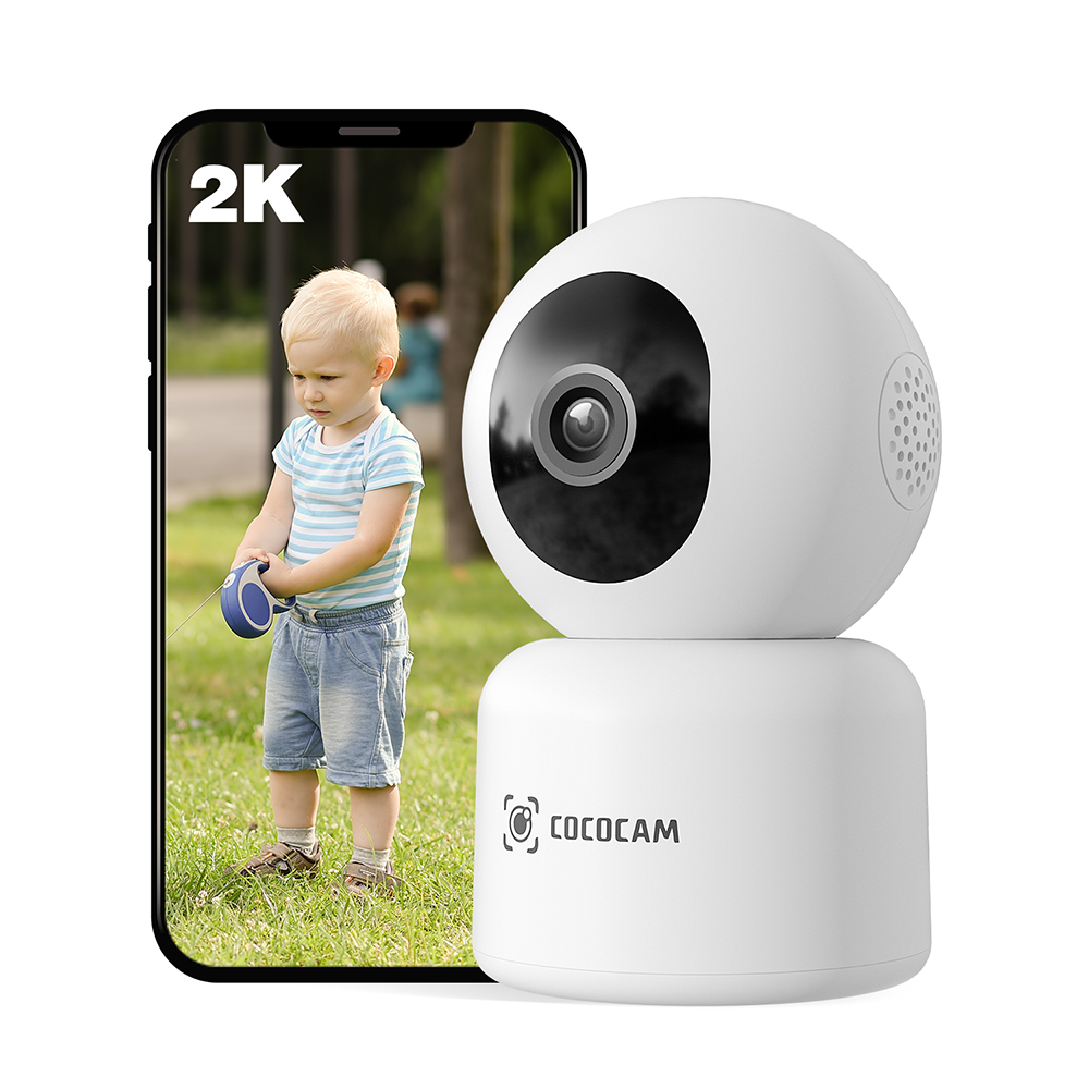 2K 3MP WiFi Surveillance Camera Indoor with AI Motion Detection Compatible with Alexa Assistant